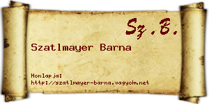 Szatlmayer Barna névjegykártya